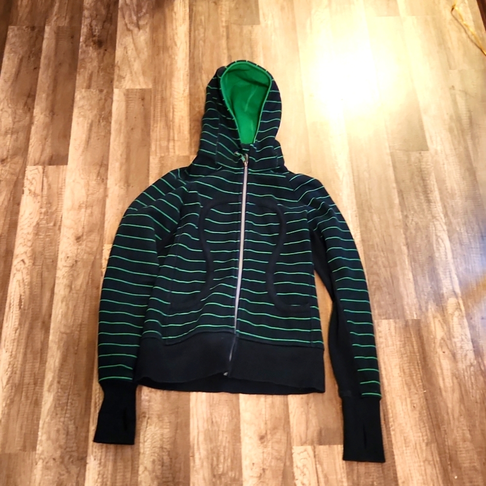 Lululemon Scuba Hoodie Navy and Green